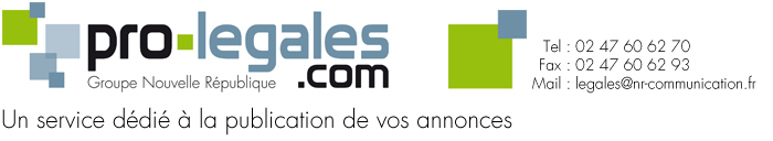 pro-legales.com Groupe Nouvelle République: un service dédié à la publication de vos annonces